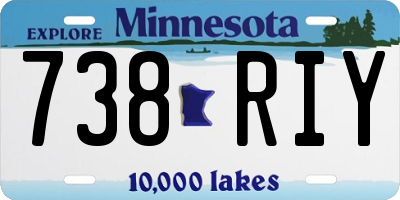 MN license plate 738RIY