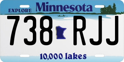 MN license plate 738RJJ