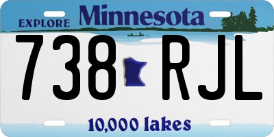 MN license plate 738RJL
