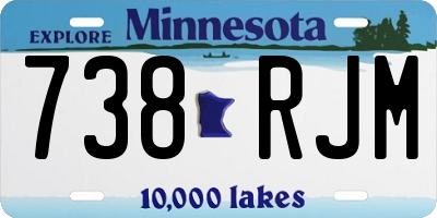 MN license plate 738RJM