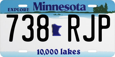 MN license plate 738RJP