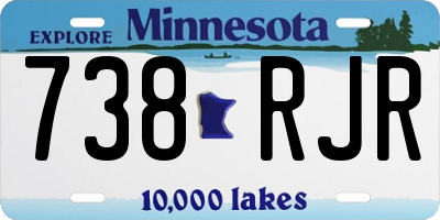 MN license plate 738RJR