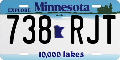 MN license plate 738RJT