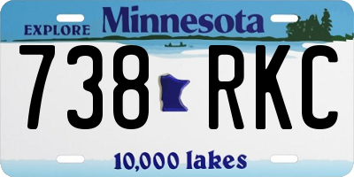 MN license plate 738RKC