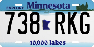 MN license plate 738RKG