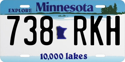 MN license plate 738RKH
