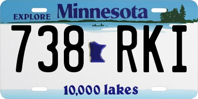 MN license plate 738RKI