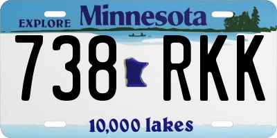 MN license plate 738RKK