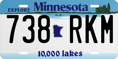 MN license plate 738RKM