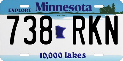 MN license plate 738RKN