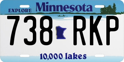 MN license plate 738RKP