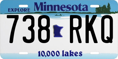 MN license plate 738RKQ