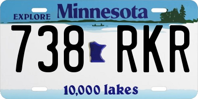 MN license plate 738RKR