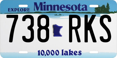 MN license plate 738RKS