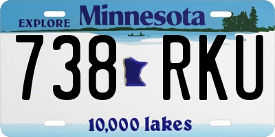 MN license plate 738RKU