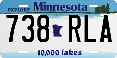 MN license plate 738RLA