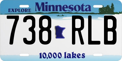 MN license plate 738RLB