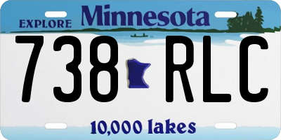 MN license plate 738RLC