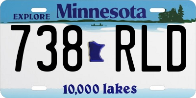 MN license plate 738RLD