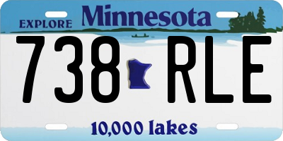 MN license plate 738RLE