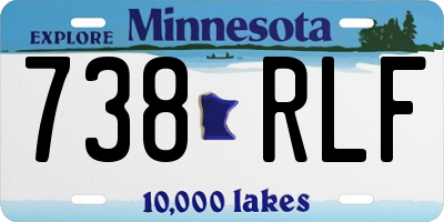 MN license plate 738RLF