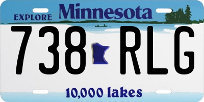 MN license plate 738RLG