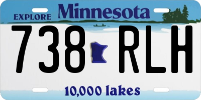 MN license plate 738RLH
