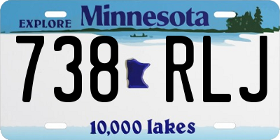 MN license plate 738RLJ
