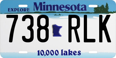 MN license plate 738RLK