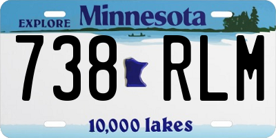 MN license plate 738RLM