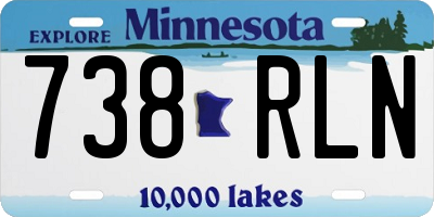 MN license plate 738RLN