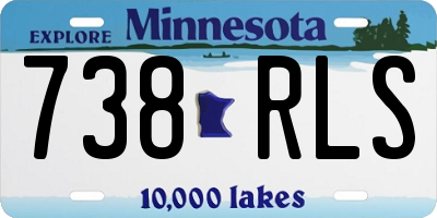 MN license plate 738RLS