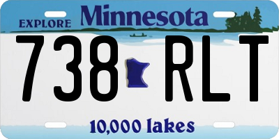 MN license plate 738RLT
