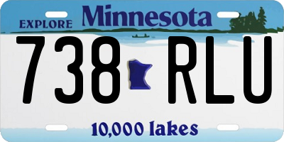 MN license plate 738RLU