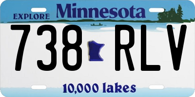 MN license plate 738RLV