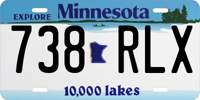 MN license plate 738RLX