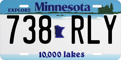 MN license plate 738RLY