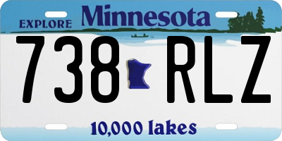 MN license plate 738RLZ