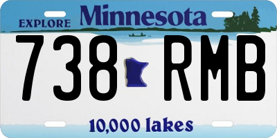 MN license plate 738RMB