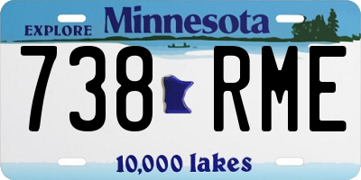 MN license plate 738RME