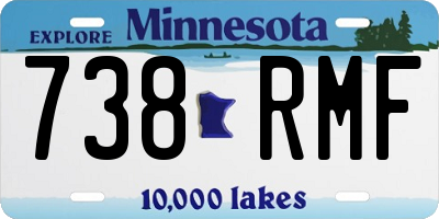 MN license plate 738RMF