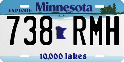 MN license plate 738RMH