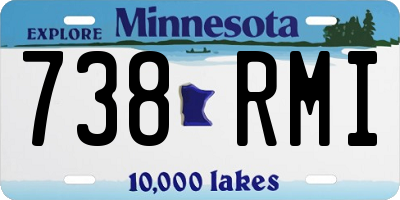 MN license plate 738RMI