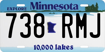 MN license plate 738RMJ