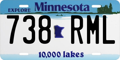 MN license plate 738RML