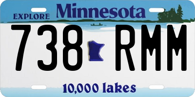 MN license plate 738RMM