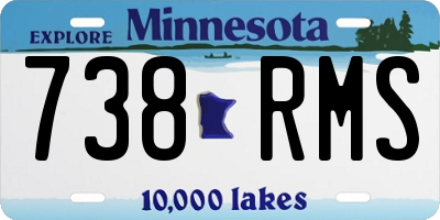 MN license plate 738RMS