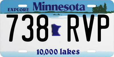 MN license plate 738RVP