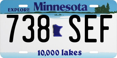 MN license plate 738SEF