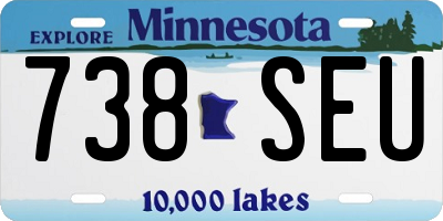 MN license plate 738SEU